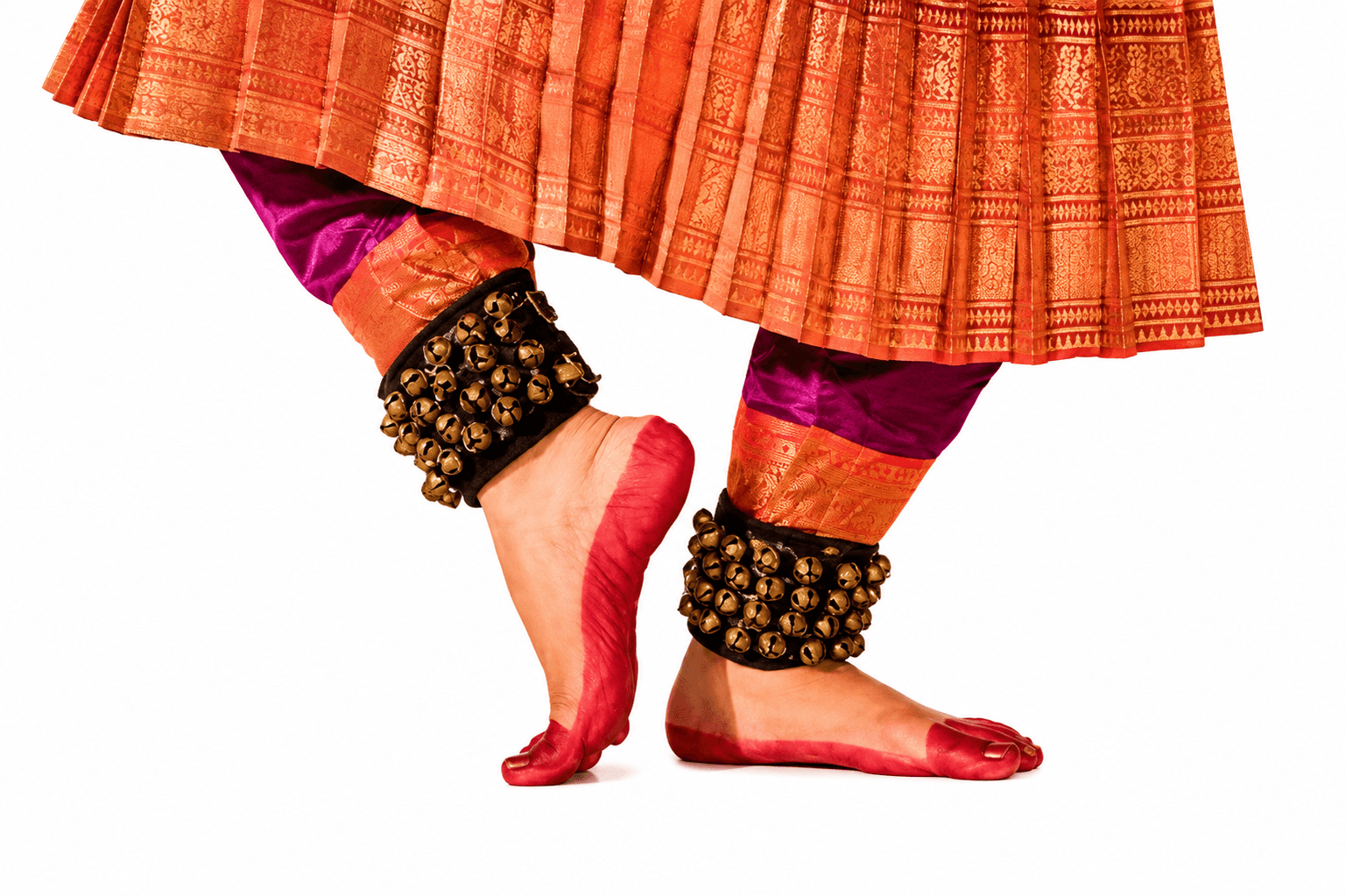 Traditional Bharatanatyam salangai